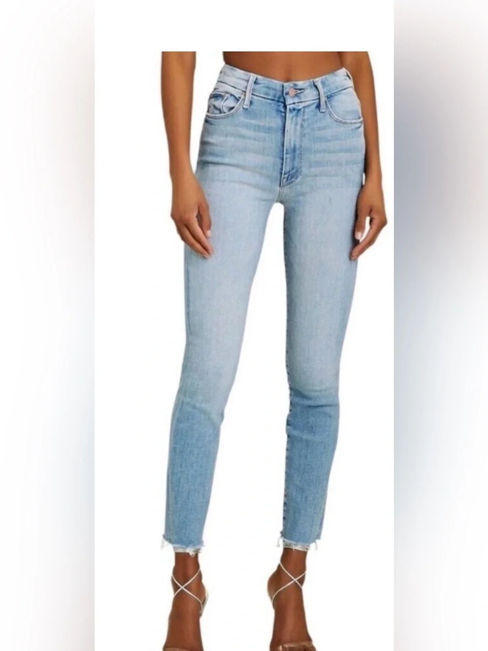MOTHER Jeans High Waisted Looker Ankle Fray 30